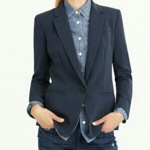 J.crew Collection Japanese crepe blazer in navy